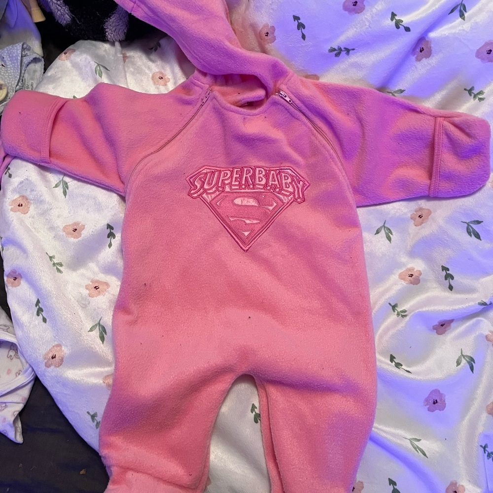 Pink superbaby jumpsuit 6-9 months